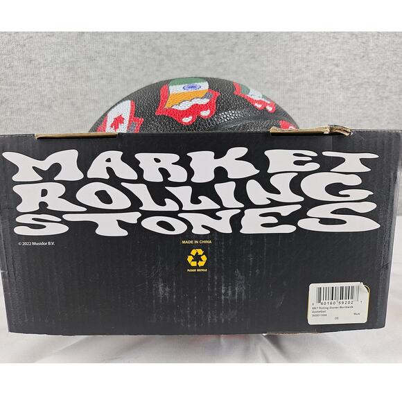 MARKET X THE ROLLING STONES WORLDWIDE OFFICIAL BASKETBALL 29.5" REGULATION SIZE - Picture 3 of 4